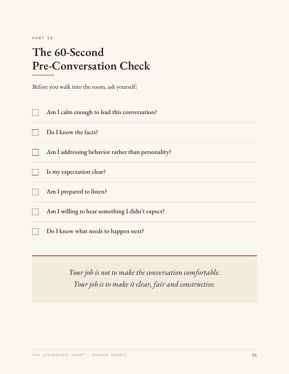 The 60-Second Pre-Conversation Check page preview